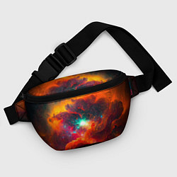 Поясная сумка Небула в космосе в оранжевых тонах - нейронная сет, цвет: 3D-принт — фото 2