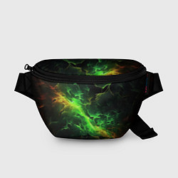 Поясная сумка Зеленая молния, цвет: 3D-принт