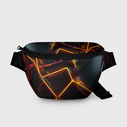 Поясная сумка Неон на черном фоне, цвет: 3D-принт