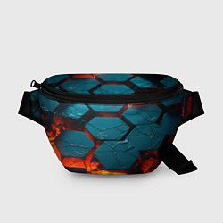Поясная сумка Лавовые наносоты, цвет: 3D-принт
