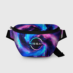 Поясная сумка Nissan неоновый космос, цвет: 3D-принт