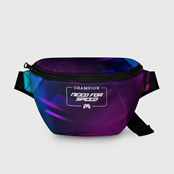 Поясная сумка Need for Speed gaming champion: рамка с лого и джо, цвет: 3D-принт