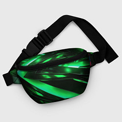 Поясная сумка Зеленая неоновая абстракция, цвет: 3D-принт — фото 2