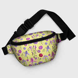Поясная сумка Фиолетовый цветник, цвет: 3D-принт — фото 2