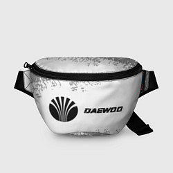 Поясная сумка Daewoo speed на светлом фоне со следами шин: надпи, цвет: 3D-принт