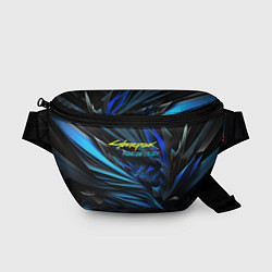 Поясная сумка Cyberpunk 2077 phantom liberty blue logo, цвет: 3D-принт