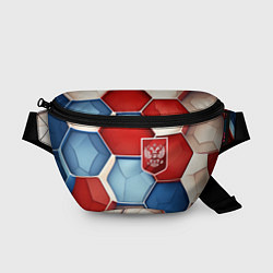 Поясная сумка Объемные плиты и герб России, цвет: 3D-принт