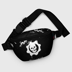Поясная сумка Gears of War glitch на темном фоне, цвет: 3D-принт — фото 2