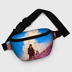 Поясная сумка Девушка самурай и сиба ину, цвет: 3D-принт — фото 2