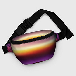 Поясная сумка Закат, абстрактные полосы с размытием, цвет: 3D-принт — фото 2