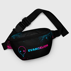 Поясная сумка Evangelion - neon gradient: надпись и символ, цвет: 3D-принт — фото 2