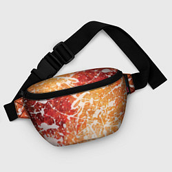Поясная сумка Текстура - White on orange, цвет: 3D-принт — фото 2