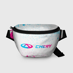 Поясная сумка Chery neon gradient style: надпись и символ, цвет: 3D-принт