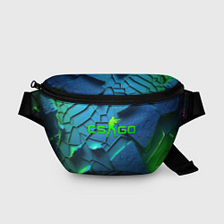 Поясная сумка CS GO blue green style, цвет: 3D-принт