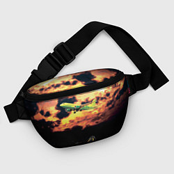Поясная сумка Боинг 737 Суровый закат, цвет: 3D-принт — фото 2