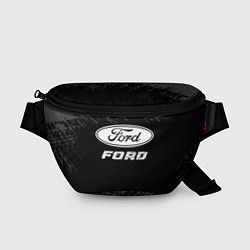 Поясная сумка Ford speed на темном фоне со следами шин, цвет: 3D-принт