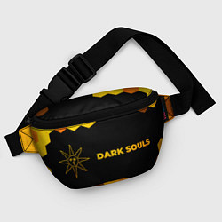 Поясная сумка Dark Souls - gold gradient: надпись и символ, цвет: 3D-принт — фото 2