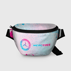 Поясная сумка Mercedes neon gradient style: надпись и символ, цвет: 3D-принт