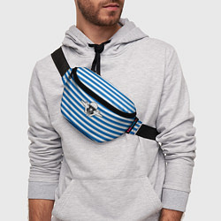Поясная сумка Тельняшка синяя - логотип вдв, цвет: 3D-принт — фото 2