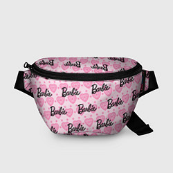 Поясная сумка Логотип Барби и розовое кружево, цвет: 3D-принт