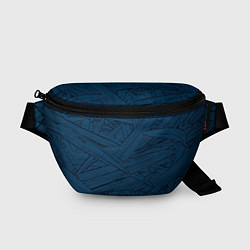 Поясная сумка Стилизация трава тёмно-синий, цвет: 3D-принт