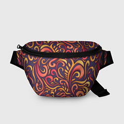 Поясная сумка Абстрактный цветочный узор, цвет: 3D-принт