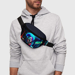 Поясная сумка Злой клоун киберпанк, цвет: 3D-принт — фото 2