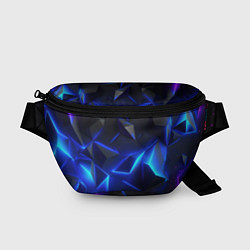 Поясная сумка Blue dark neon, цвет: 3D-принт