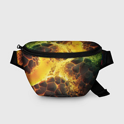 Поясная сумка Разлом плит из лавы, цвет: 3D-принт