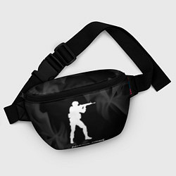 Поясная сумка Counter Strike glitch на темном фоне, цвет: 3D-принт — фото 2