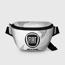Поясная сумка Fiat speed на светлом фоне со следами шин, цвет: 3D-принт