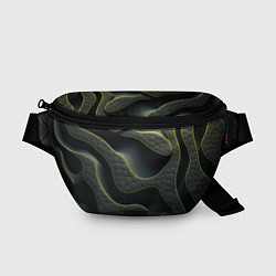 Поясная сумка Объемная темная текстура, цвет: 3D-принт