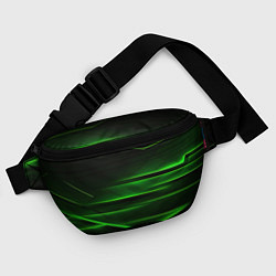 Поясная сумка Green lines abstract, цвет: 3D-принт — фото 2