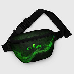 Поясная сумка CSGO green abstract, цвет: 3D-принт — фото 2