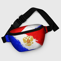 Поясная сумка Герб РФ - триколор красками, цвет: 3D-принт — фото 2