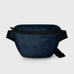 Поясная сумка Большие звезды чёрно-синий, цвет: 3D-принт