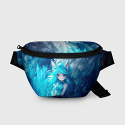 Поясная сумка Снежная лиса в стиле аниме, цвет: 3D-принт