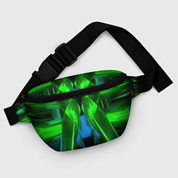 Поясная сумка Зеленый калейдоскоп абстракция, цвет: 3D-принт — фото 2