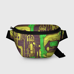 Поясная сумка Кибер схемы ксилотно-зелёные, цвет: 3D-принт