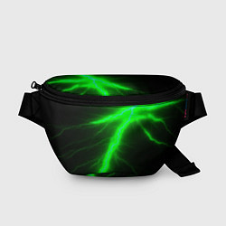 Поясная сумка Зеленый разряд молнии, цвет: 3D-принт