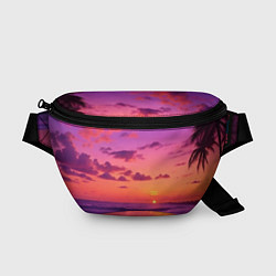 Поясная сумка Пляж vice city, цвет: 3D-принт