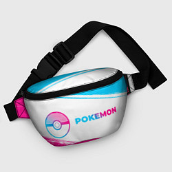 Поясная сумка Pokemon neon gradient style: надпись и символ, цвет: 3D-принт — фото 2