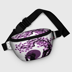 Поясная сумка Канеки самурай под сакурой, цвет: 3D-принт — фото 2