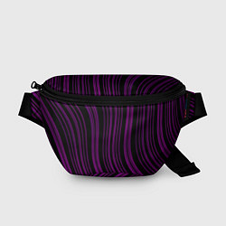 Поясная сумка Абстракция фиолетовые линии, цвет: 3D-принт