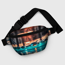 Поясная сумка Поверхность воды на закате макро, цвет: 3D-принт — фото 2