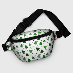 Поясная сумка Узор с зелеными елочками, цвет: 3D-принт — фото 2