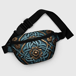 Поясная сумка Симметричный орнамент в кельтской стилистике, цвет: 3D-принт — фото 2