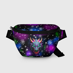 Поясная сумка Неновый дракон, цвет: 3D-принт