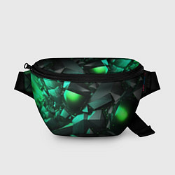 Поясная сумка Зеленые абстрактные объекты, цвет: 3D-принт