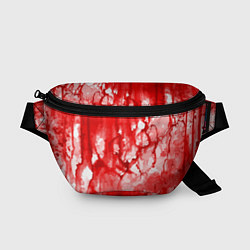 Поясная сумка Кровь на белом, цвет: 3D-принт